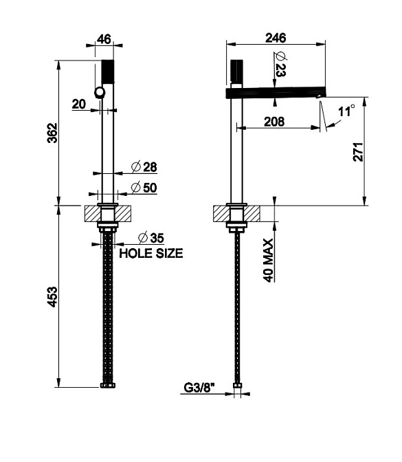 Смеситель для раковины Gessi Incastri - фото-2 | interior market