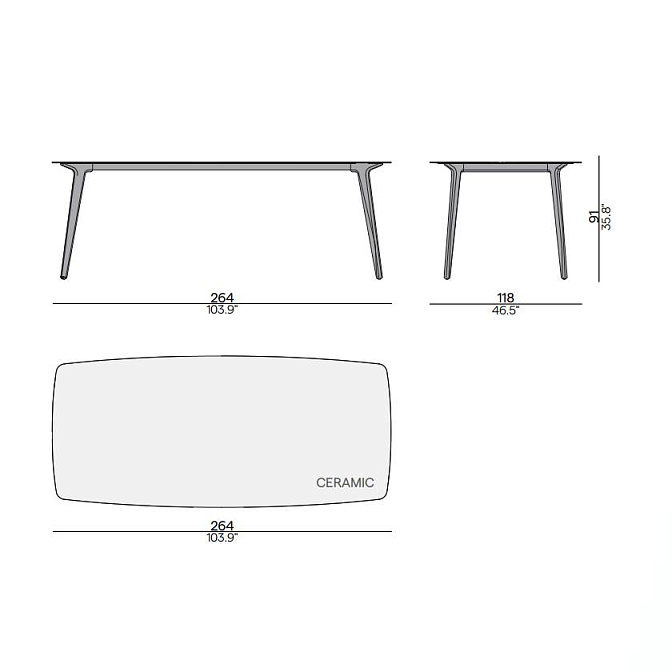 Обеденный стол для улицы Manutti Torsa - фото-6 | interior market