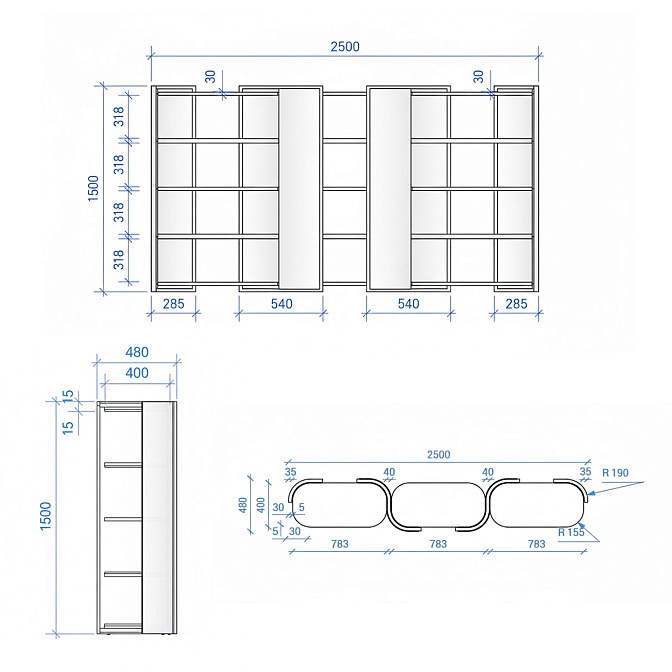 Стеллаж  Inedito/Asnaghi Snake - фото-2 | interior market