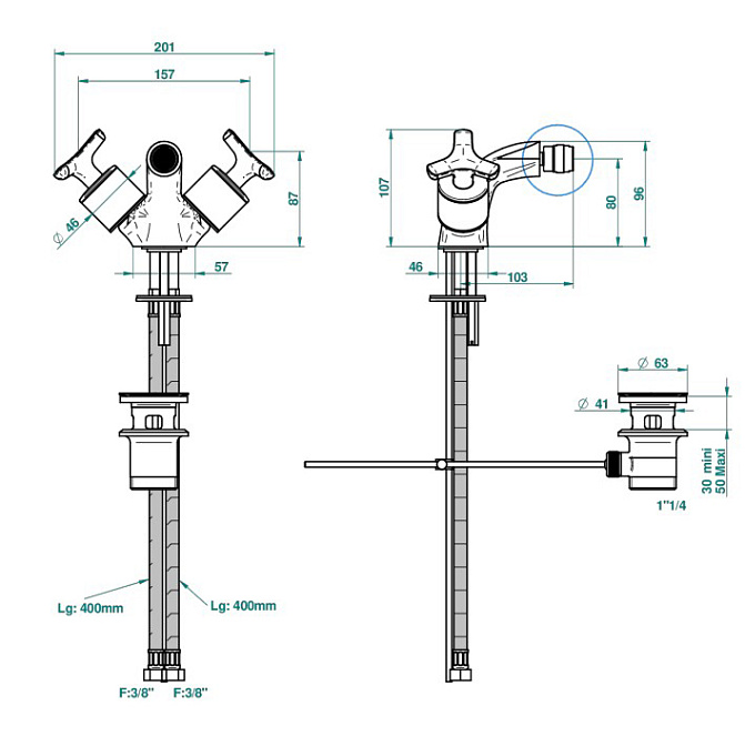 Смеситель для биде THG Bondi - фото-2 | interior market
