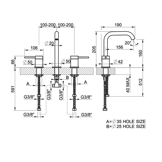 Смеситель для раковины Gessi FLESSA - фото-2 | interior market