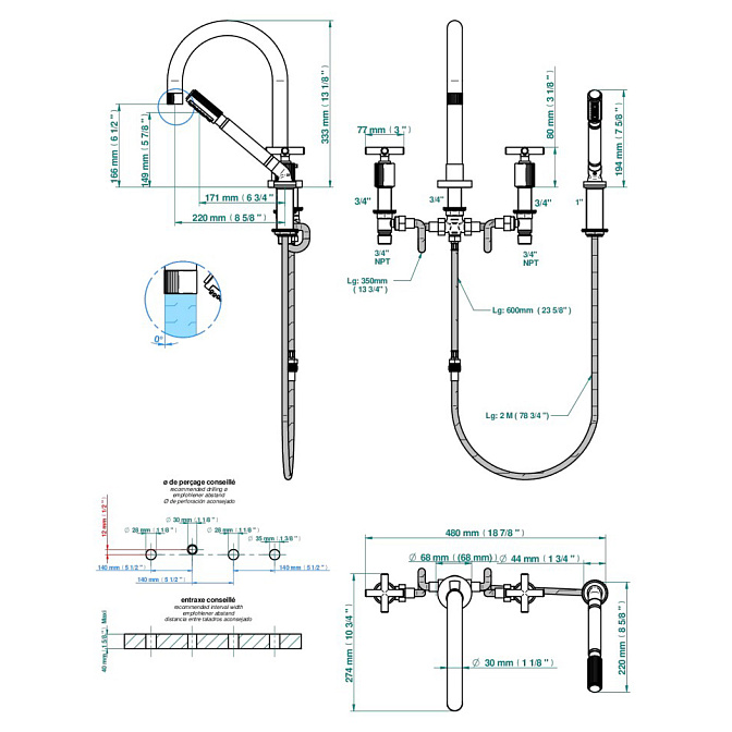 Смеситель для ваны THG Estrela - фото-2 | interior market