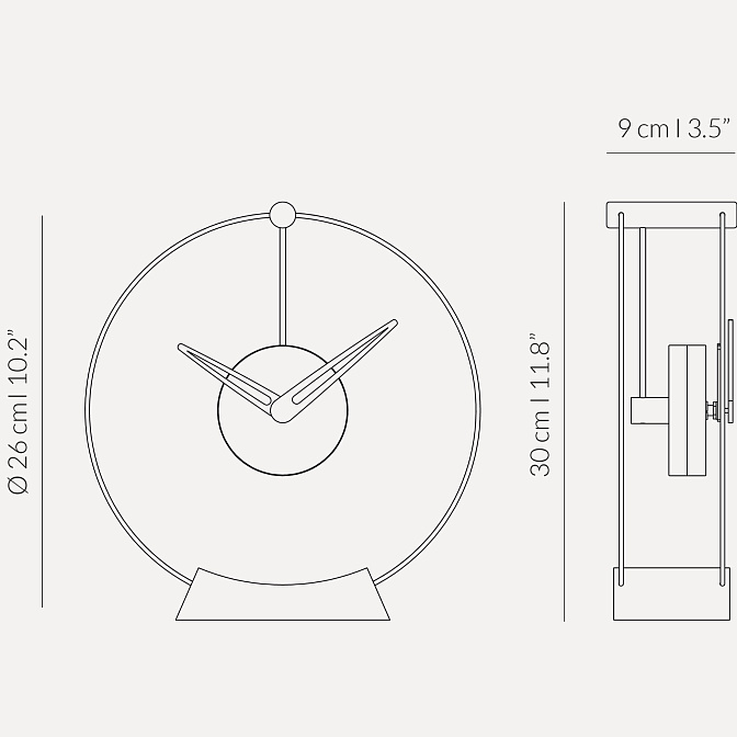 Часы настольные Mini Aire NOMON - фото-5 | interior market