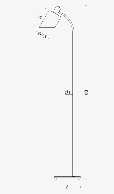 Напольный светильник Nemo LAMPE DE BUREAU READING  - фото-2 | interior market