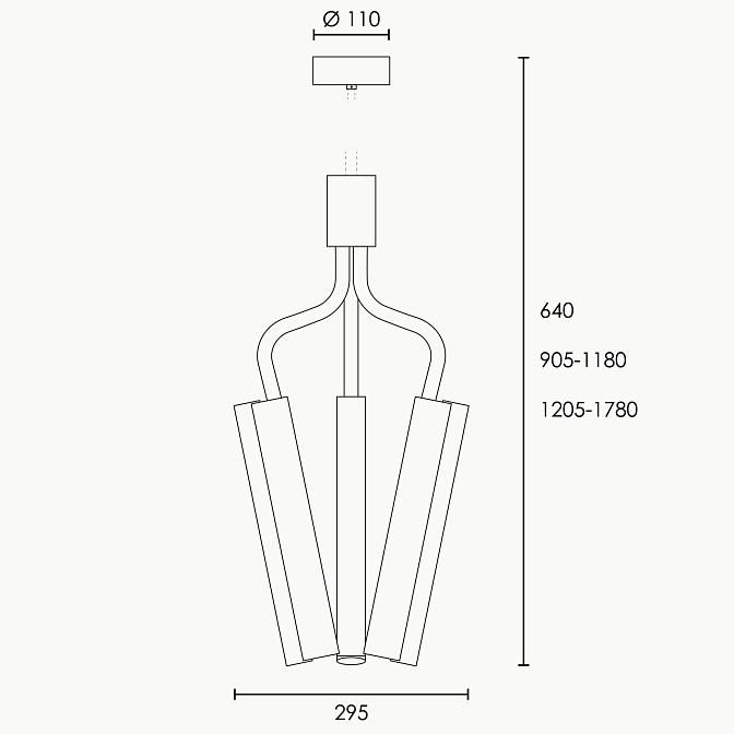 Потолочный светильник  RUBN LIGHTING Angel 3 300 Chandelier - фото-2 | interior market