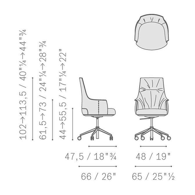 Офисное кресло Poltrona frau Archibald Task Executive - фото-4 | interior market