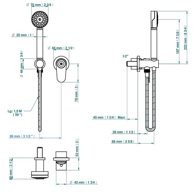 Встраиваемый смеситель THG ZOOM.7 - фото-2 | interior market