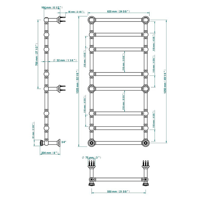 Полотенцесушитель THG  - фото-2 | interior market