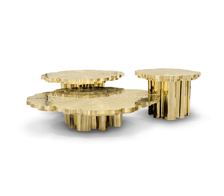 Журнальный столик Boca do Lobo Fortuna Gold Center Table - фото-2 | interior market