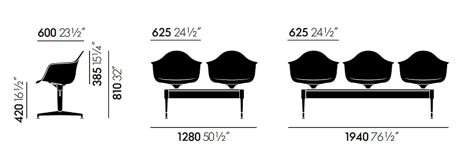 Офисное кресло Vitra Eames Plastic Chairs RE - фото-7 | interior market