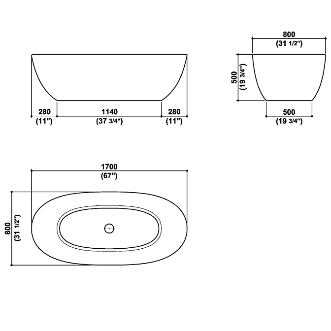 Отдельностоящая ванна Zucchetti ALOE - фото-4 | interior market