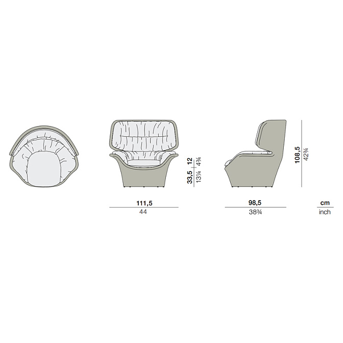 Кресло для улицы Dedon Seashell Grand Wing Chair - фото-7 | interior market