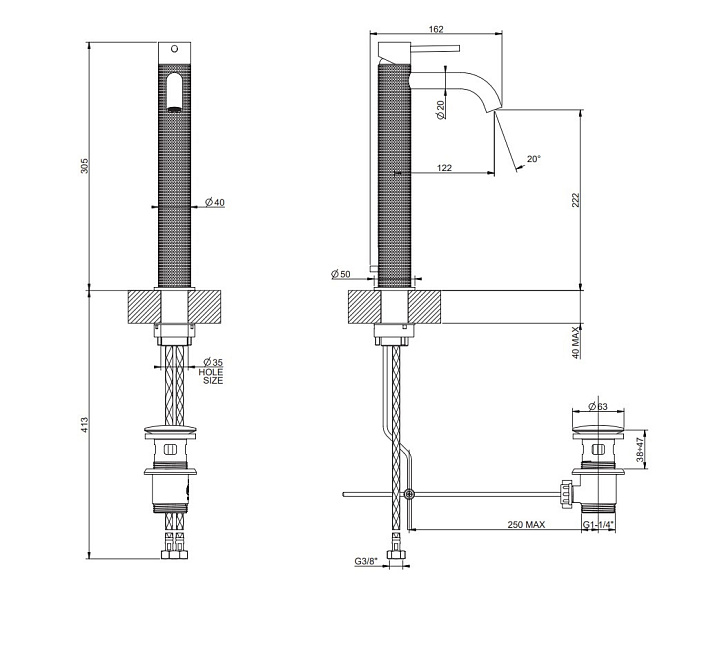 Смеситель для раковины Gessi CESELLO - фото-2 | interior market