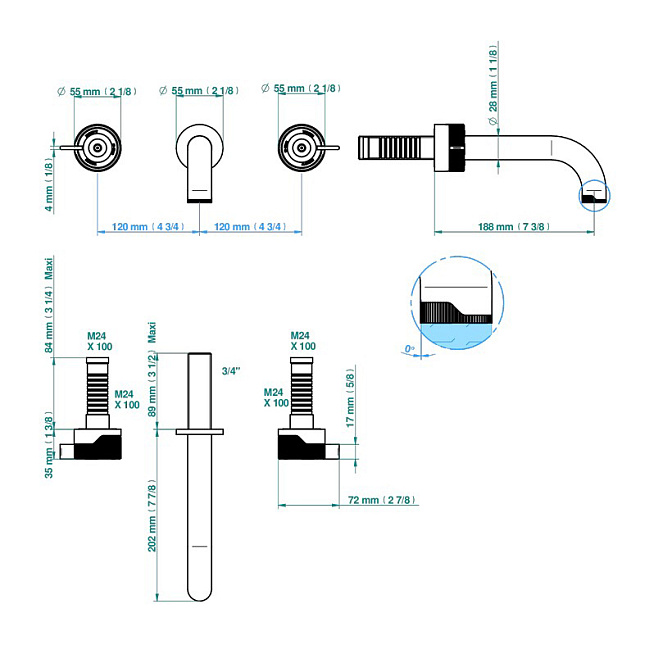 Встраиваемый смеситель THG ZOOM.7 - фото-2 | interior market
