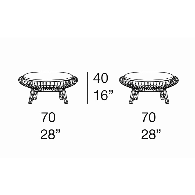 Пуф для улицы Paola lenti Giunco - фото-5 | interior market