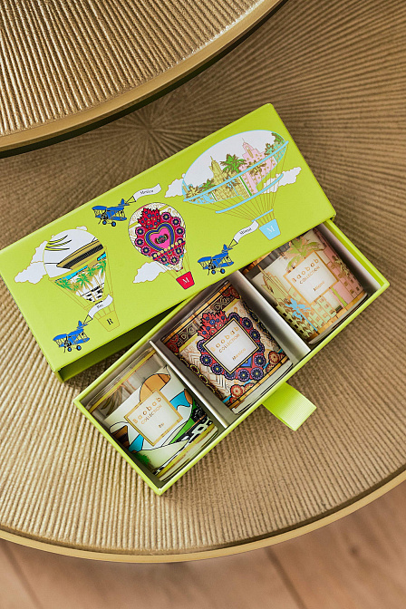 Подарочный набор - 3 свечи BAOBAB MY FIRST BAOBAB TRAVEL TRIO MAX 06 RIO-MEXICO-MIAMI по 80 г - фото-2 | interior market