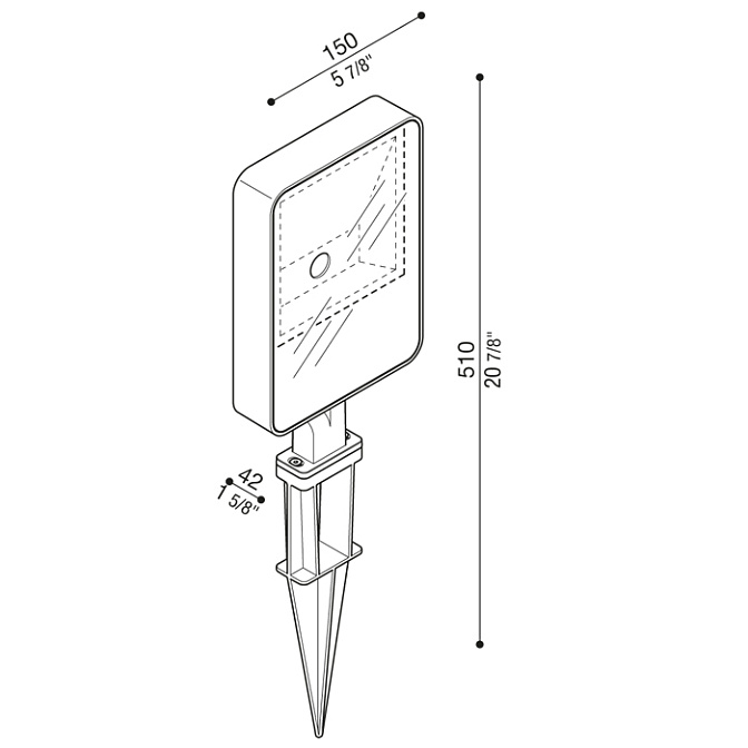 Уличный светильник  Lombardo Tag 210 Asimmetrico - фото-3 | interior market