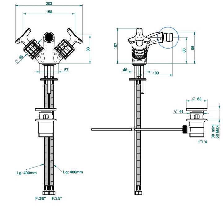 Смеситель для биде THG System - фото-2 | interior market