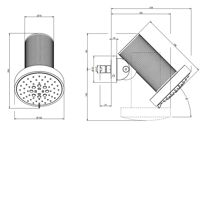 Верхний душ Gessi SPOTWATER CESELLO - фото-2 | interior market
