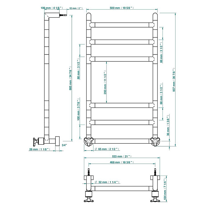 Полотенцесушитель THG Bondi - фото-2 | interior market