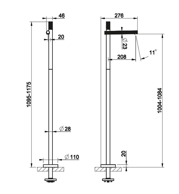 Напольный смеситель для раковины Gessi Incastri - фото-2 | interior market
