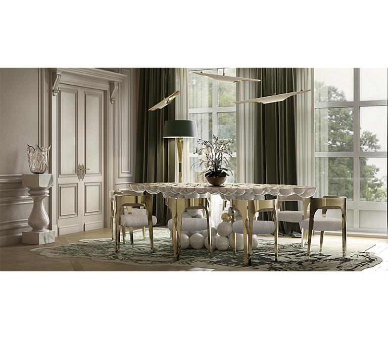 Обеденный стол Boca do Lobo Newton White Dining Table - фото-6 | interior market