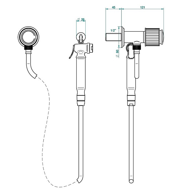 Смеситель для душа THG Jaipur - фото-2 | interior market