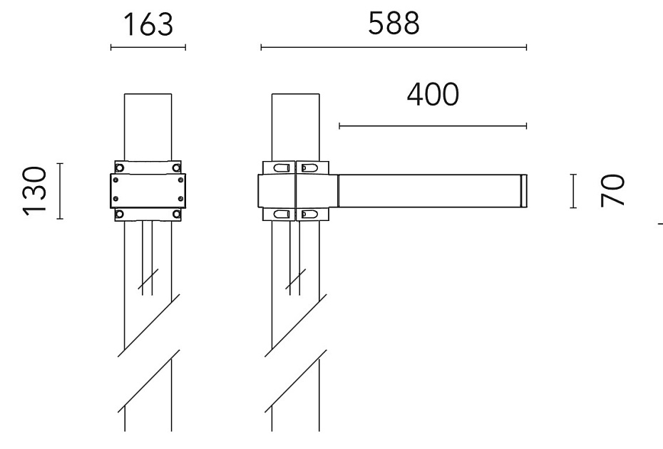 Технический свет Flos Dooku 400 Single Top Pole - фото-4 | interior market