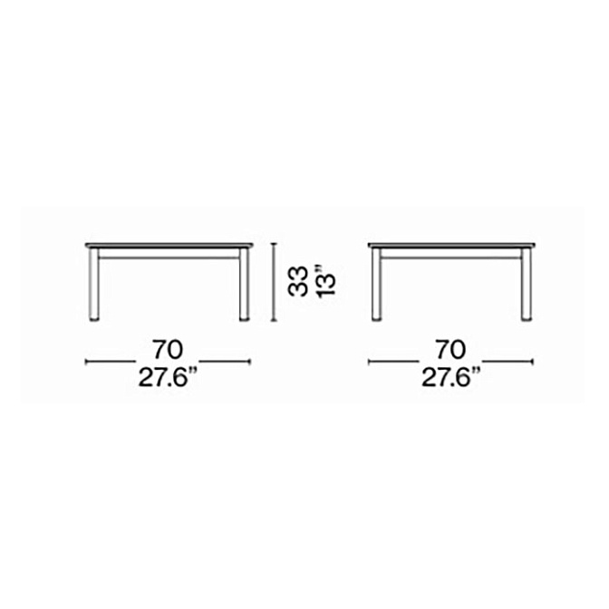 Журнальный столик Cassina Table en tube basse - фото-2 | interior market