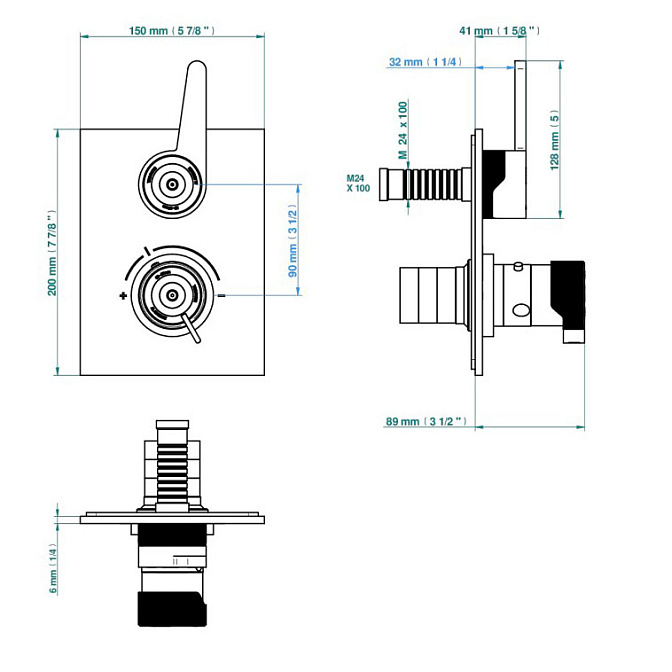 Встраиваемый смеситель THG ZOOM.12 - фото-2 | interior market