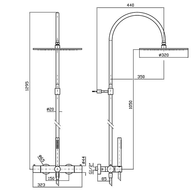 Душевой гарнитур Zucchetti  - фото-2 | interior market