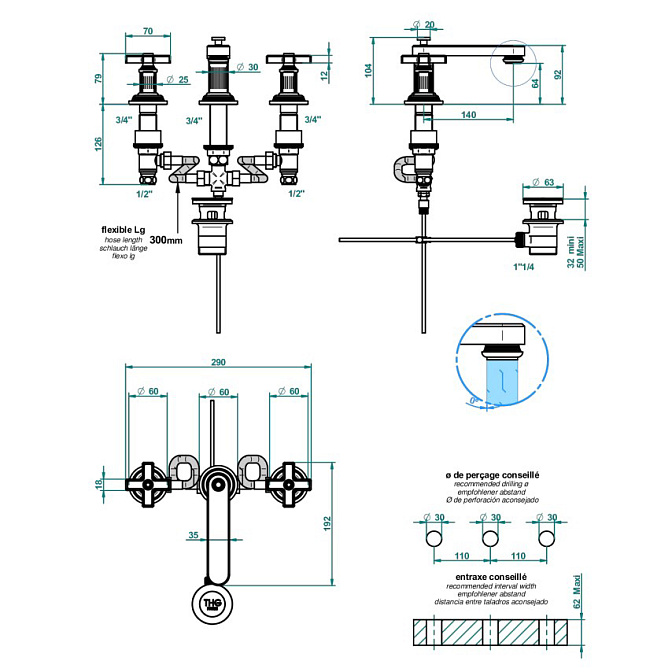 Смеситель для раковины THG  - фото-2 | interior market