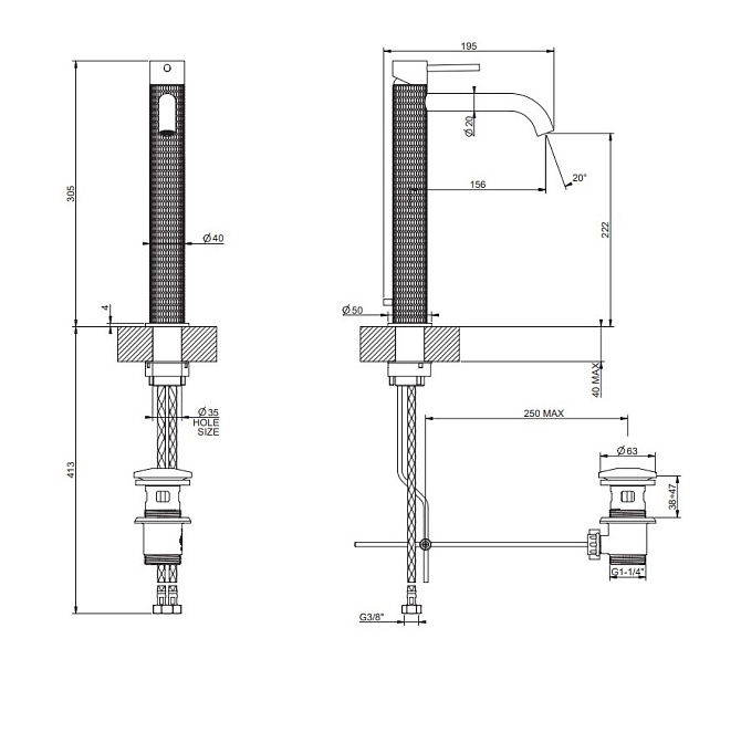 Смеситель для раковины Gessi MECCANICA - фото-2 | interior market