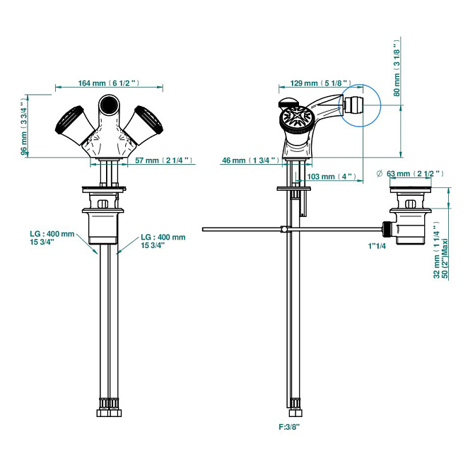 Смеситель для биде THG Hirondelles - фото-2 | interior market