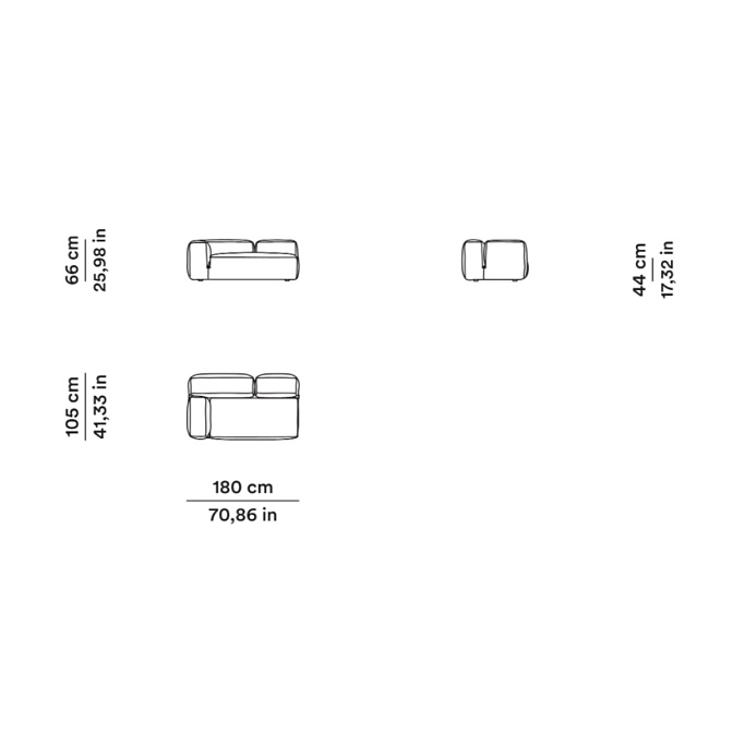 Модульный диван Tacchini Le Mura XL - фото-4 | interior market