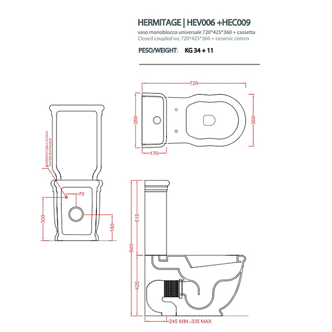 Унитаз напольный с сиденьем и механизмом смыва Art Ceram Hermitage - фото-3 | interior market