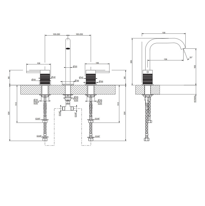Смеситель для раковины Gessi TRAME - фото-2 | interior market