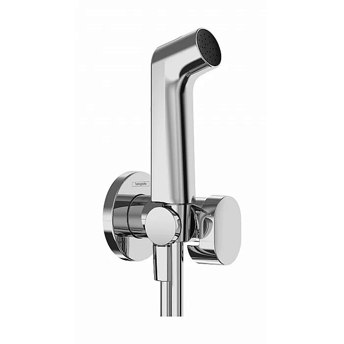 Гигиенический душ, Hansgrohe, S 1jet EcoSmart+, с запорным вентилем, для холодной воды, цвет-хром - фото-1 | interior market