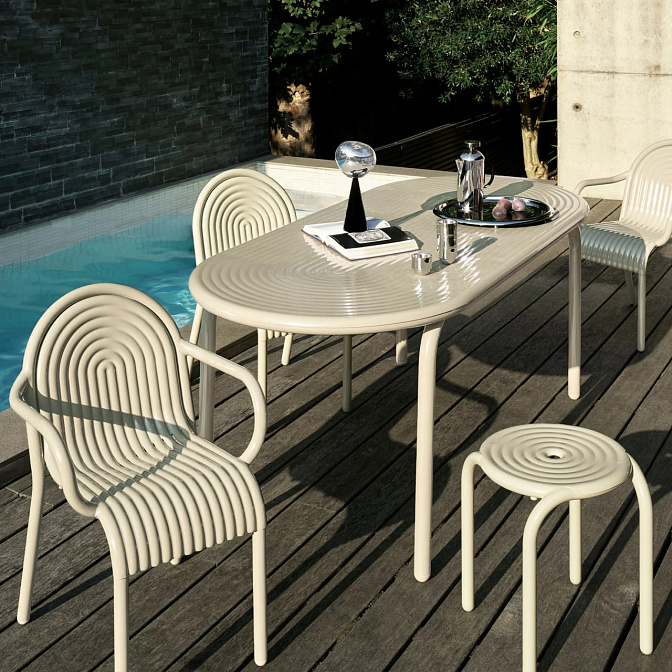 Стол для улицы Tom Dixon Groove Obround Table - фото-2 | interior market