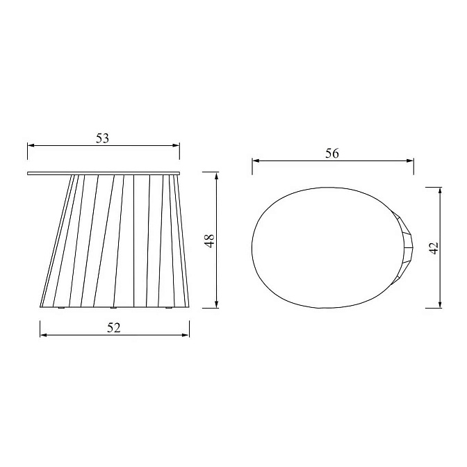 Журнальный столик Classicon Pli Side Table Low - фото-5 | interior market