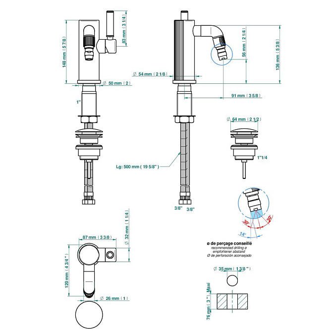 Смеситель для биде THG  - фото-2 | interior market