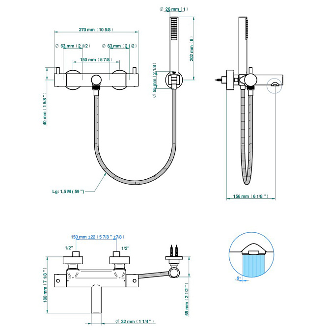 Смеситель встраиваемый THG Collection "O" - фото-2 | interior market