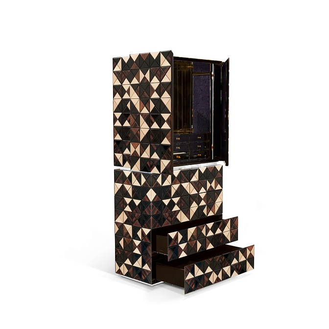 Шкаф Boca do Lobo Pixel Ii Walnut Cabinet - фото-5 | interior market