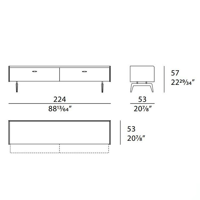 Тумба под ТВ Turri Blues - фото-4 | interior market