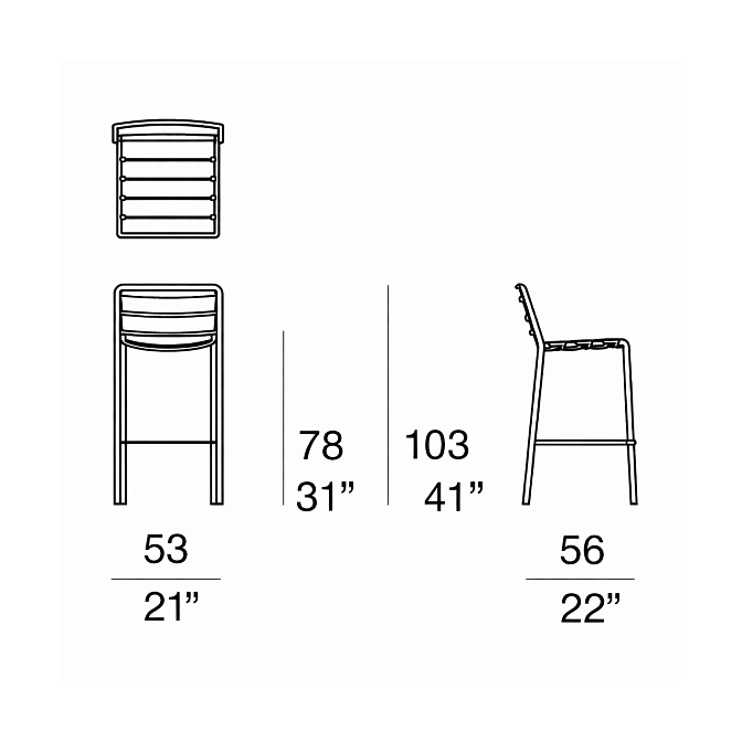 Барный стул Paola lenti Elba - фото-3 | interior market