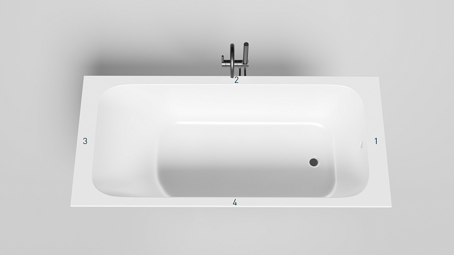 Встраиваемая ванна SALINI ORLANDA 180x80 - фото-7 | interior market