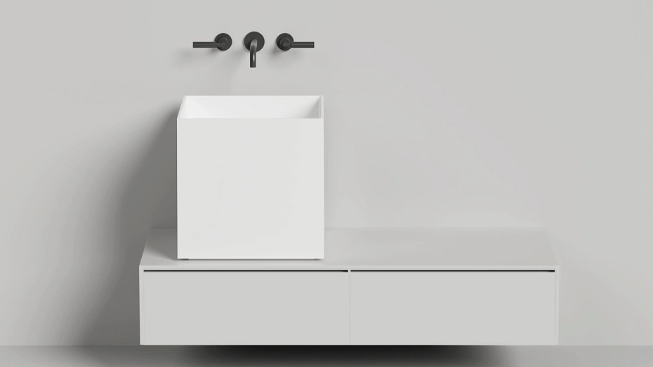 Раковина накладная матовая SALINI ARMONIA SQUARE 03 - фото-2 | interior market