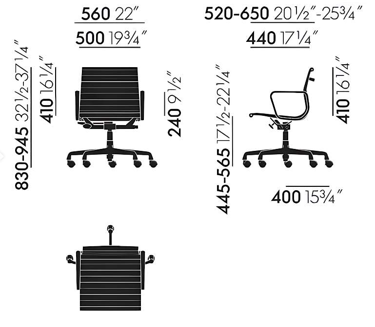 Офисное кресло Vitra Aluminium Chairs EA 118 – Work - фото-5 | interior market