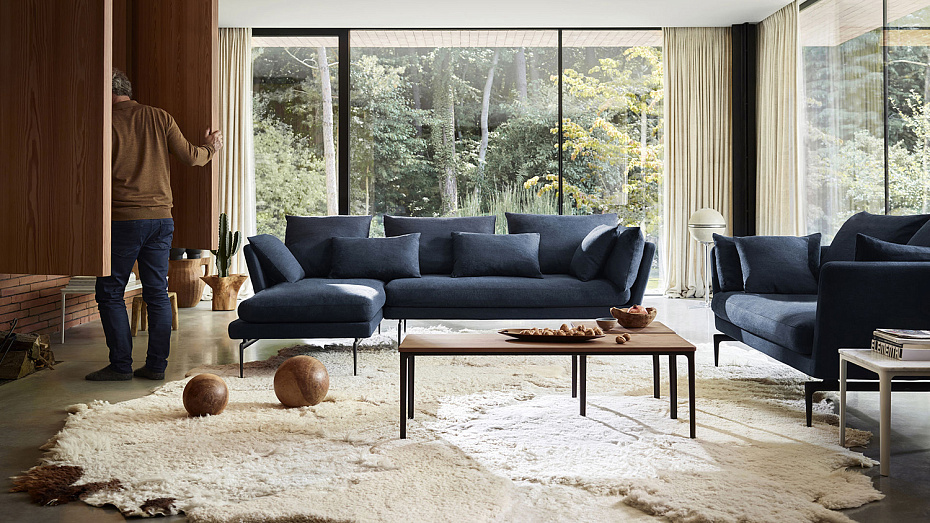 Диван Vitra Suita Sofa 3-Seater, back cushions - фото-2 | interior market