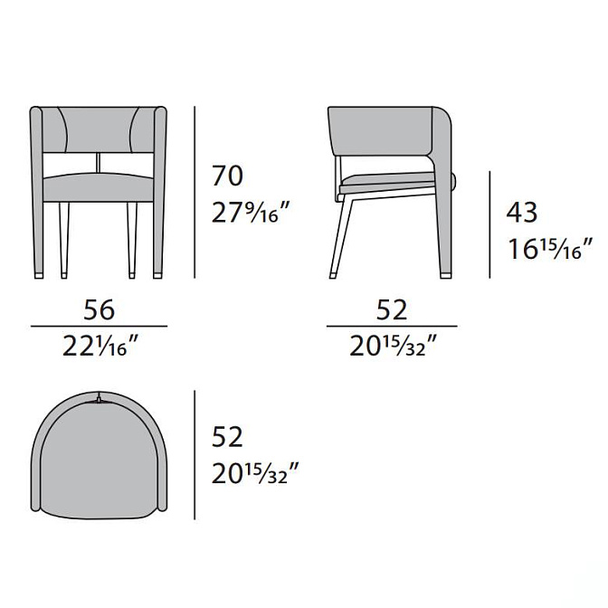 Стул обеденный Turri Eclipse - фото-3 | interior market